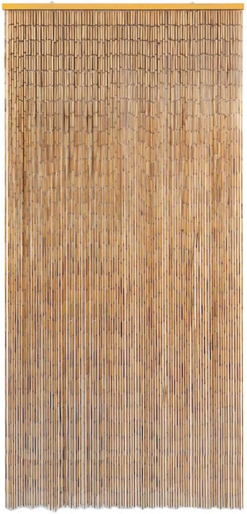 Door Curtain with Wooden Bar for Privacy and Protection