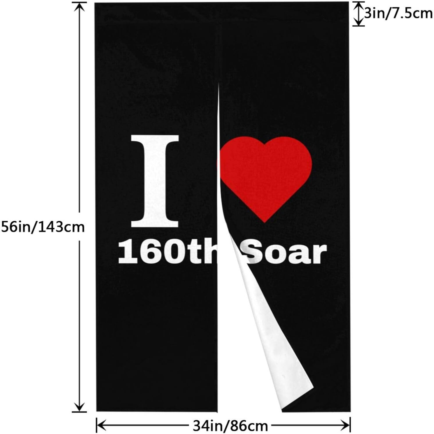 I Love 160th Soar Blackout Curtains for Doorways