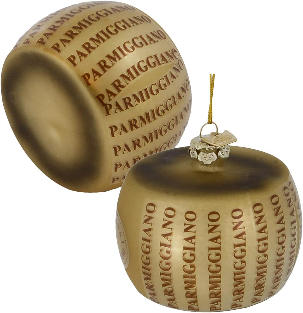 Kurt Adler Noble GEMS Glass Cheese Ornament Set of 3