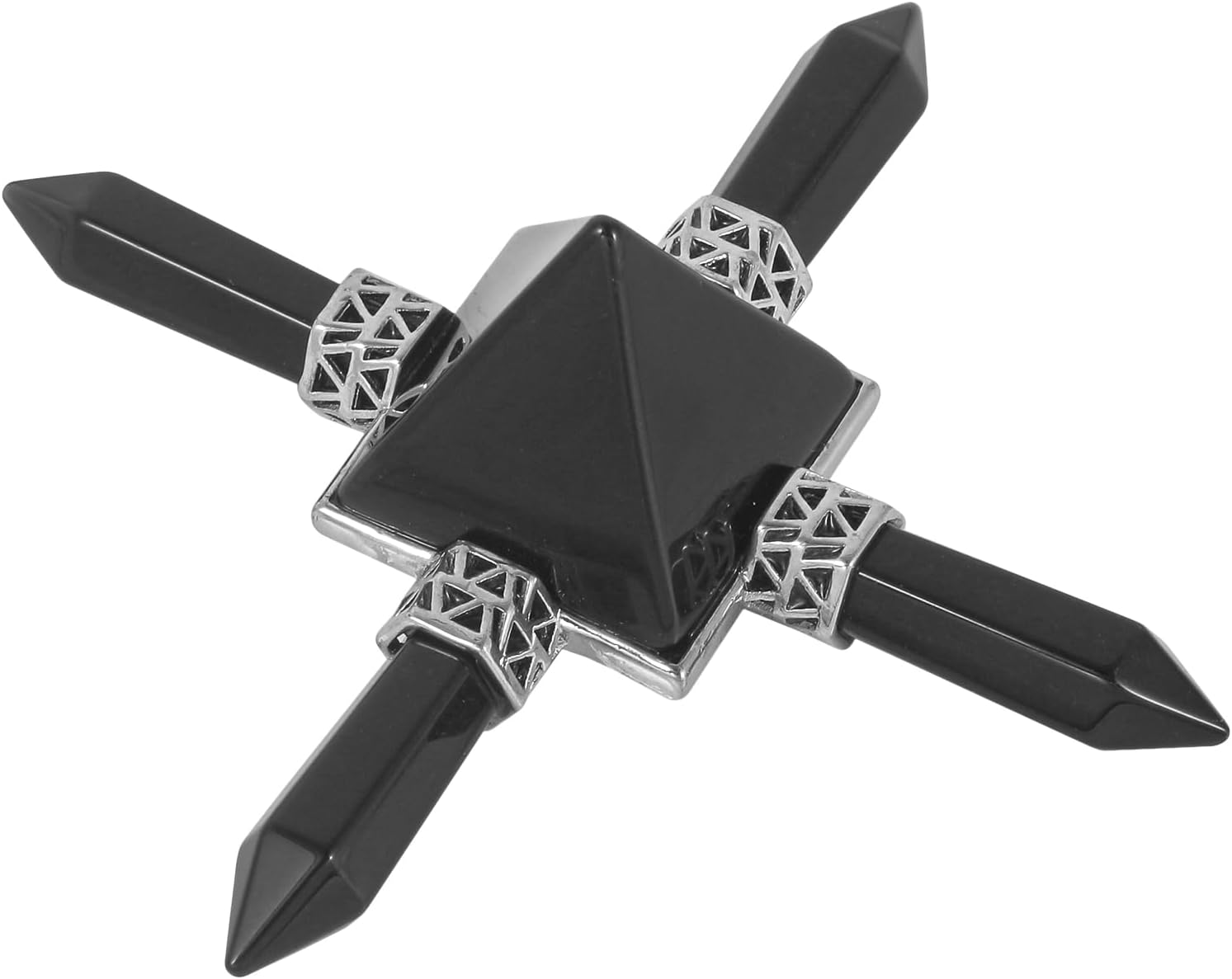 Loveliome Black Agate Pyramid Energy Generator