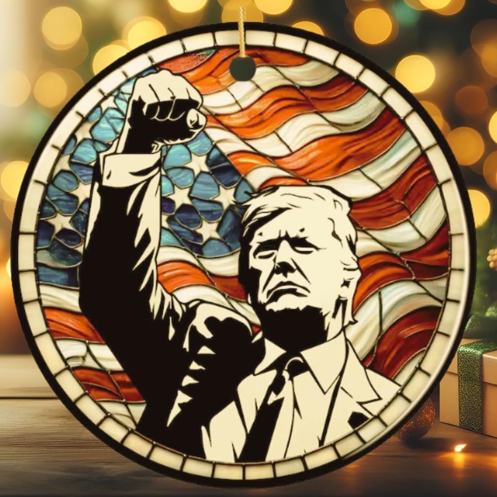 Trump 2025 Christmas Ornament White House 4th of July