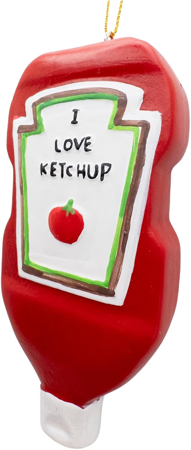 I Love Ketchup Tomato Bottle Christmas Tree Ornament