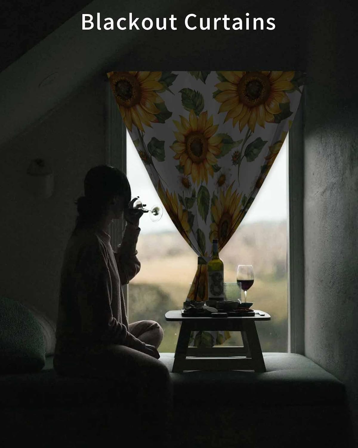 Sunflower Self Adhesive Thermal Curtains for Windows and Doors