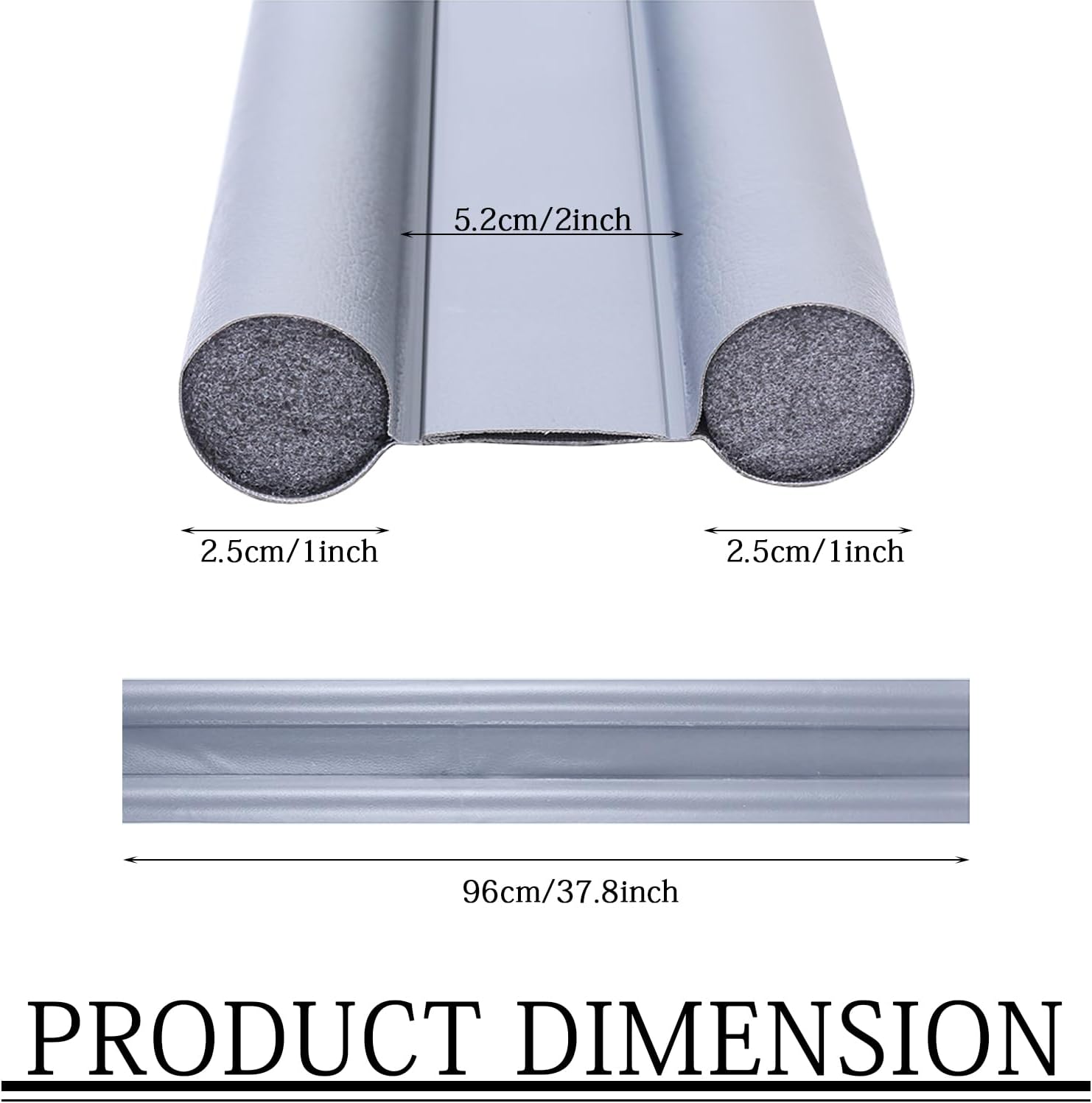 Double Door Draft Stopper 37 Inch Soundproof Windproof
