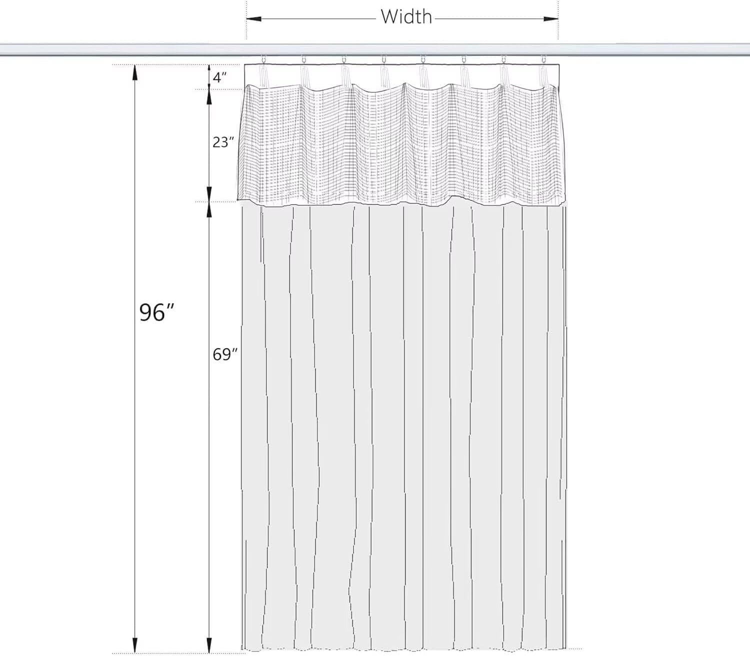 Flame Resistant Hospital Curtain Gray 9ft x 8ft