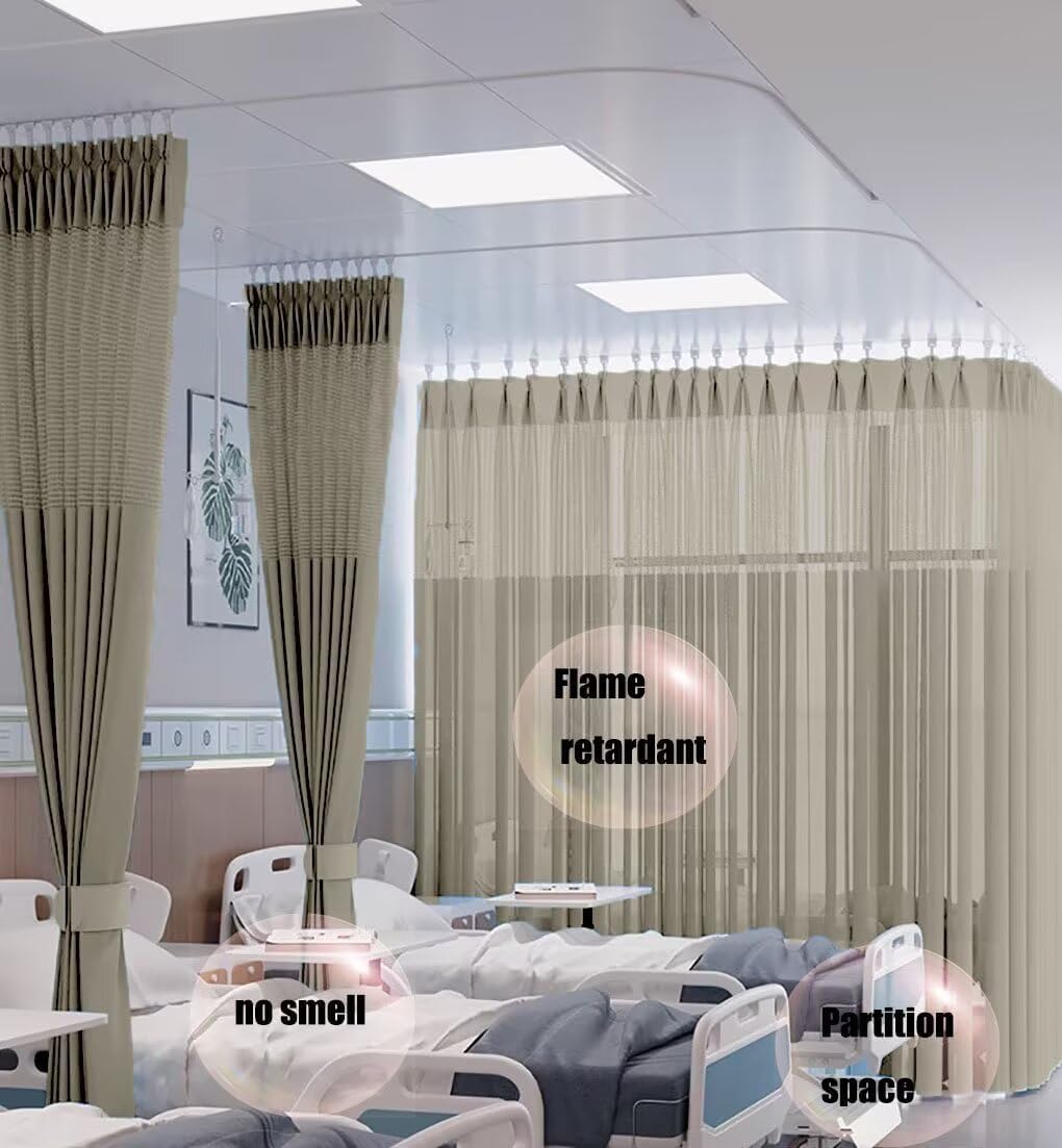Flame Resistant Hospital Curtain Gray 9ft x 8ft