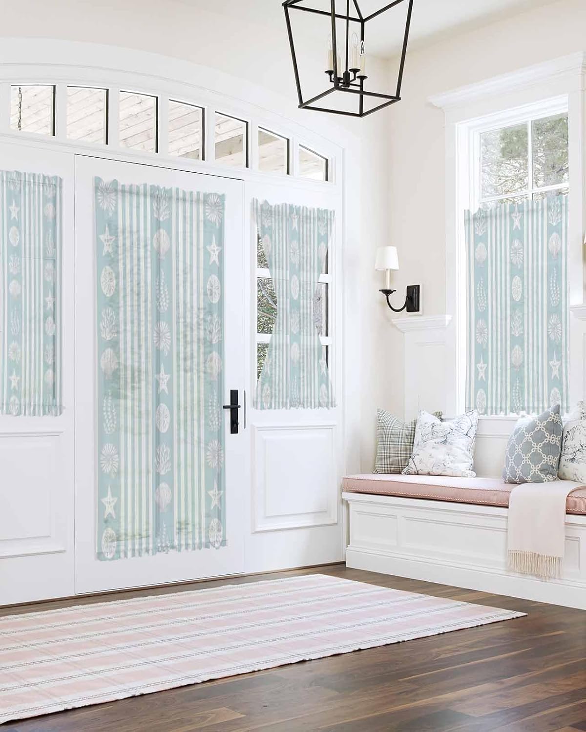 Elegant Door Curtains with Tiebacks for French Doors 54x72