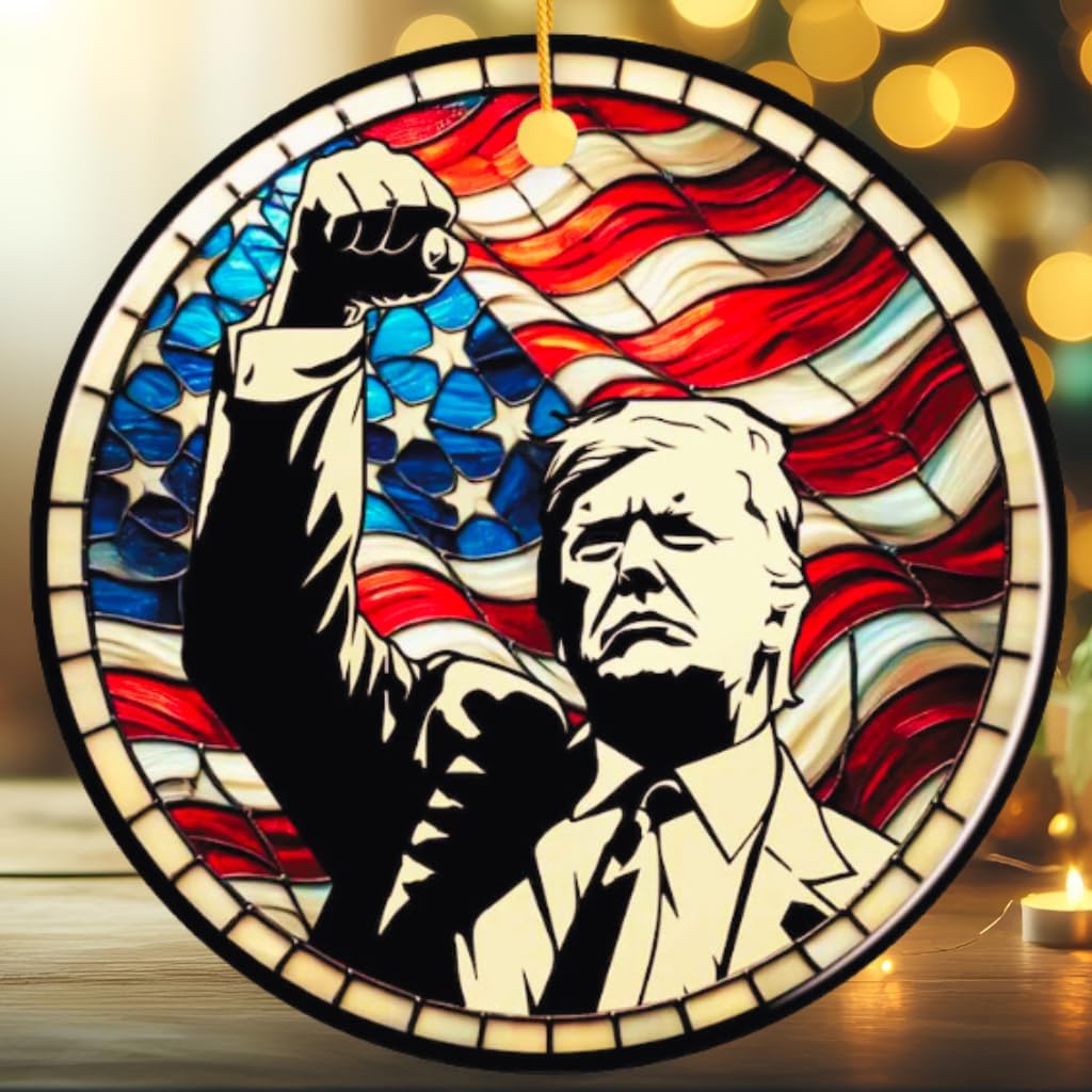Trump 2025 Christmas Ornament White House 4th of July