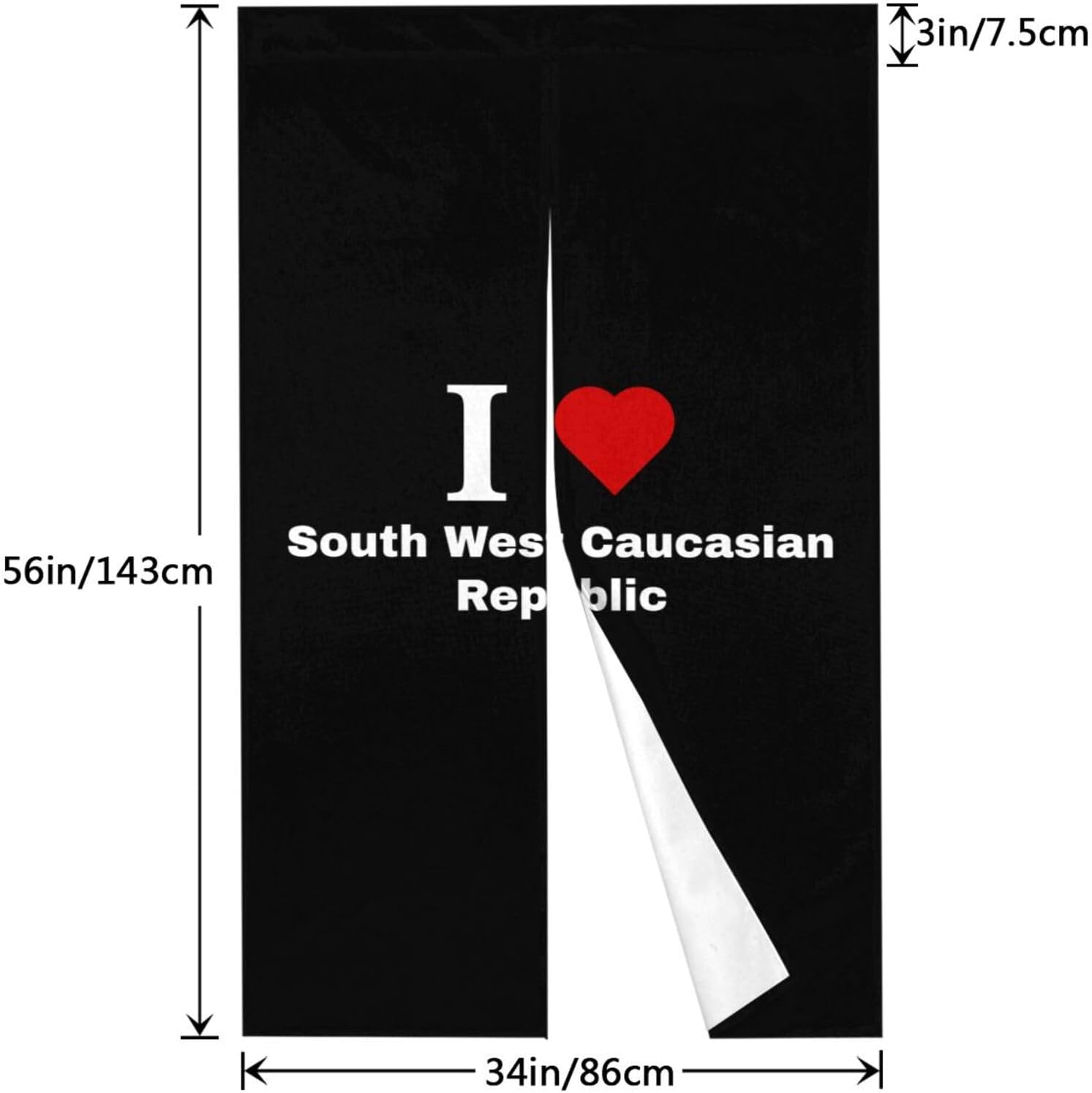 I Love South West Caucasian Republic Blackout Curtain Panels 34x56in