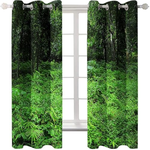 Modern Blackout Curtains 2 Panel Set Grommet Design