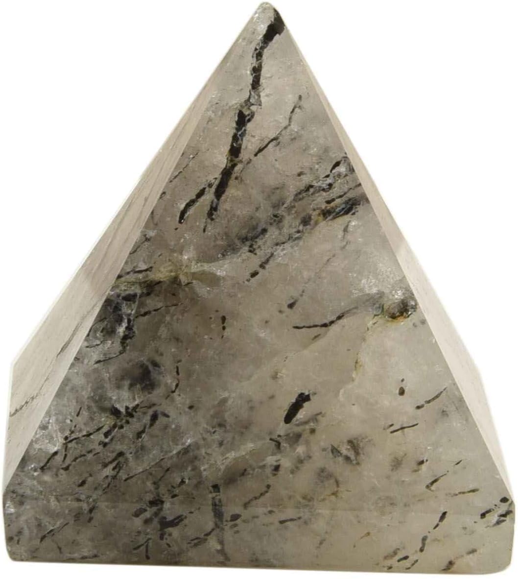 Solid Black Rutile Pyramid 2 Inches Reiki Crystal