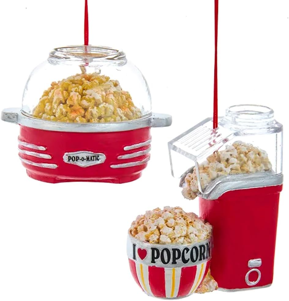 The Bridge Collection Popcorn Popper Ornaments Set of 2