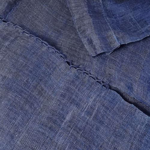 7vcraft Wide Handwoven Linen Noren Curtain 3 Panels