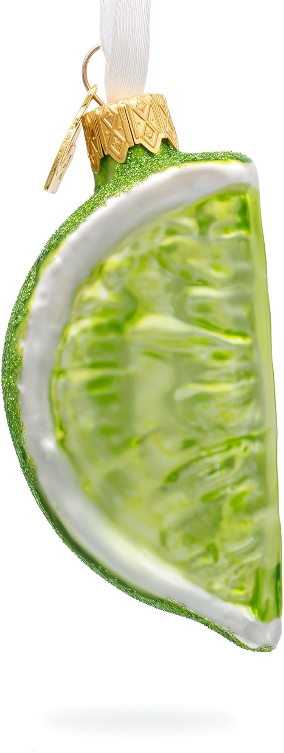 Lime Slice Glass Christmas Ornament from BestPysanky
