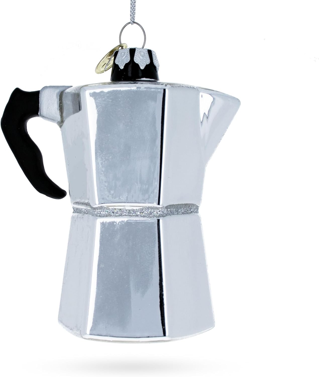 Espresso Maker Coffee Lover Glass Christmas Ornament