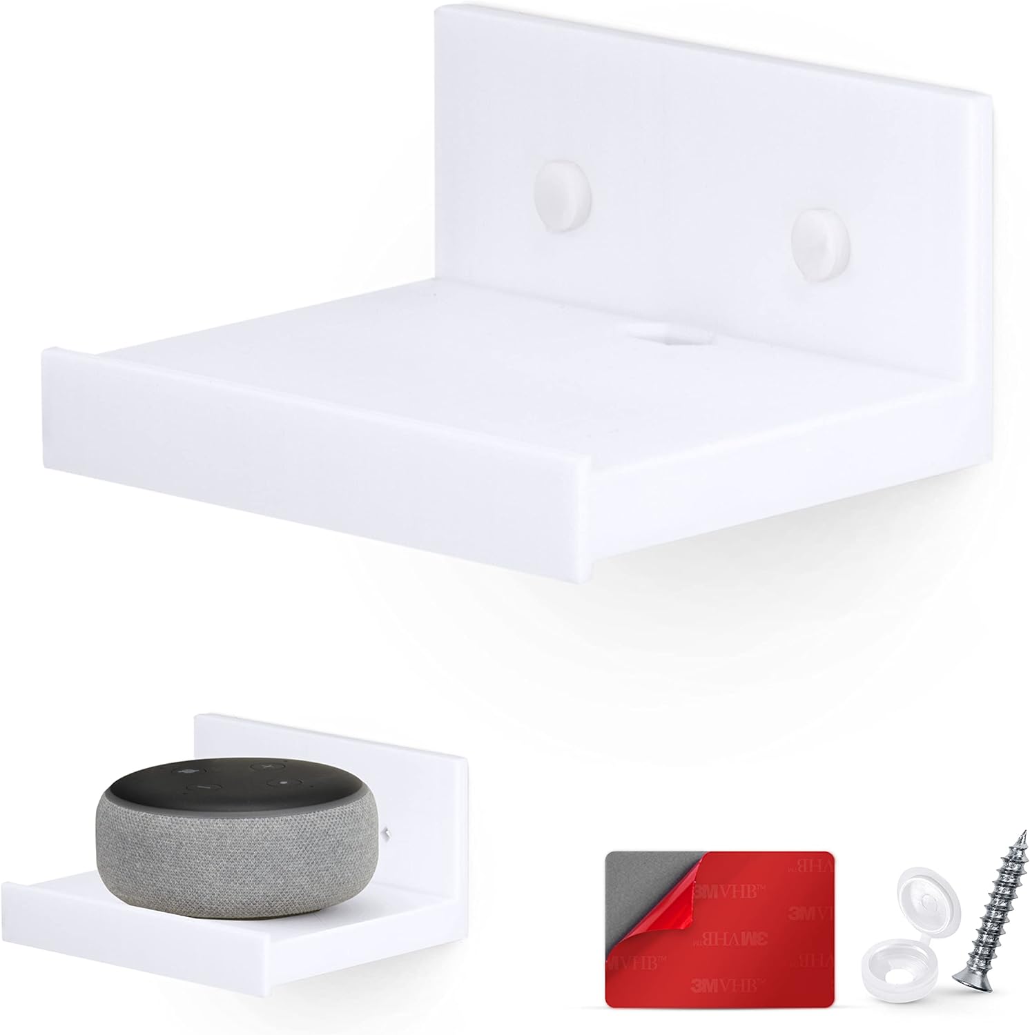 BRAINWAVZ 5 Inch Floating Shelf Wall Mount Holder