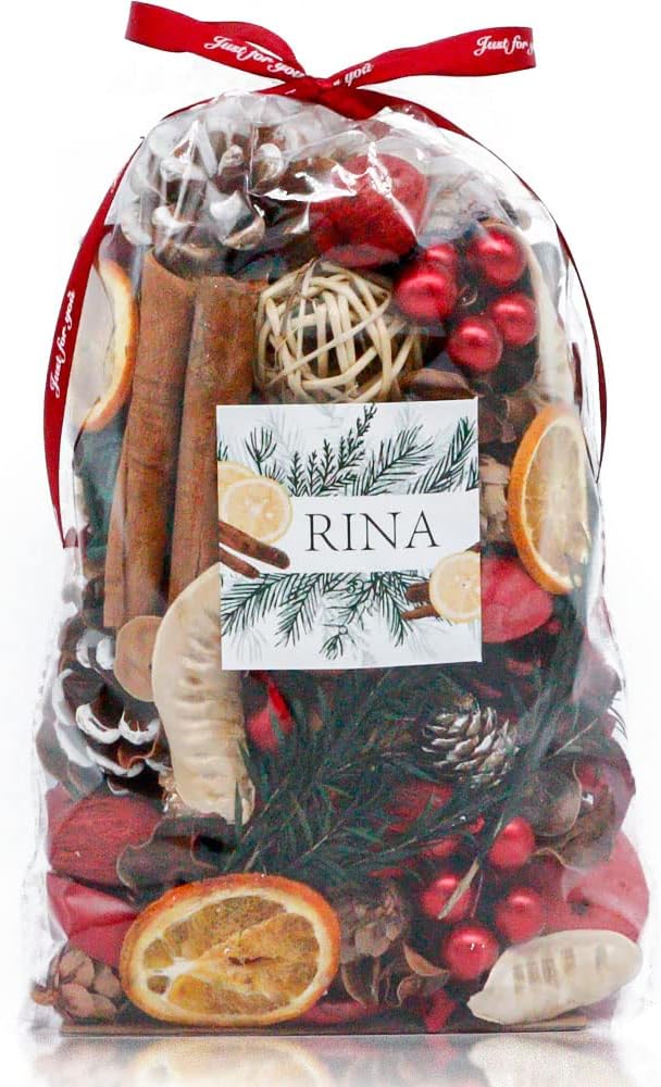 Qingbei Rina 20 oz Christmas Potpourri Red Bag