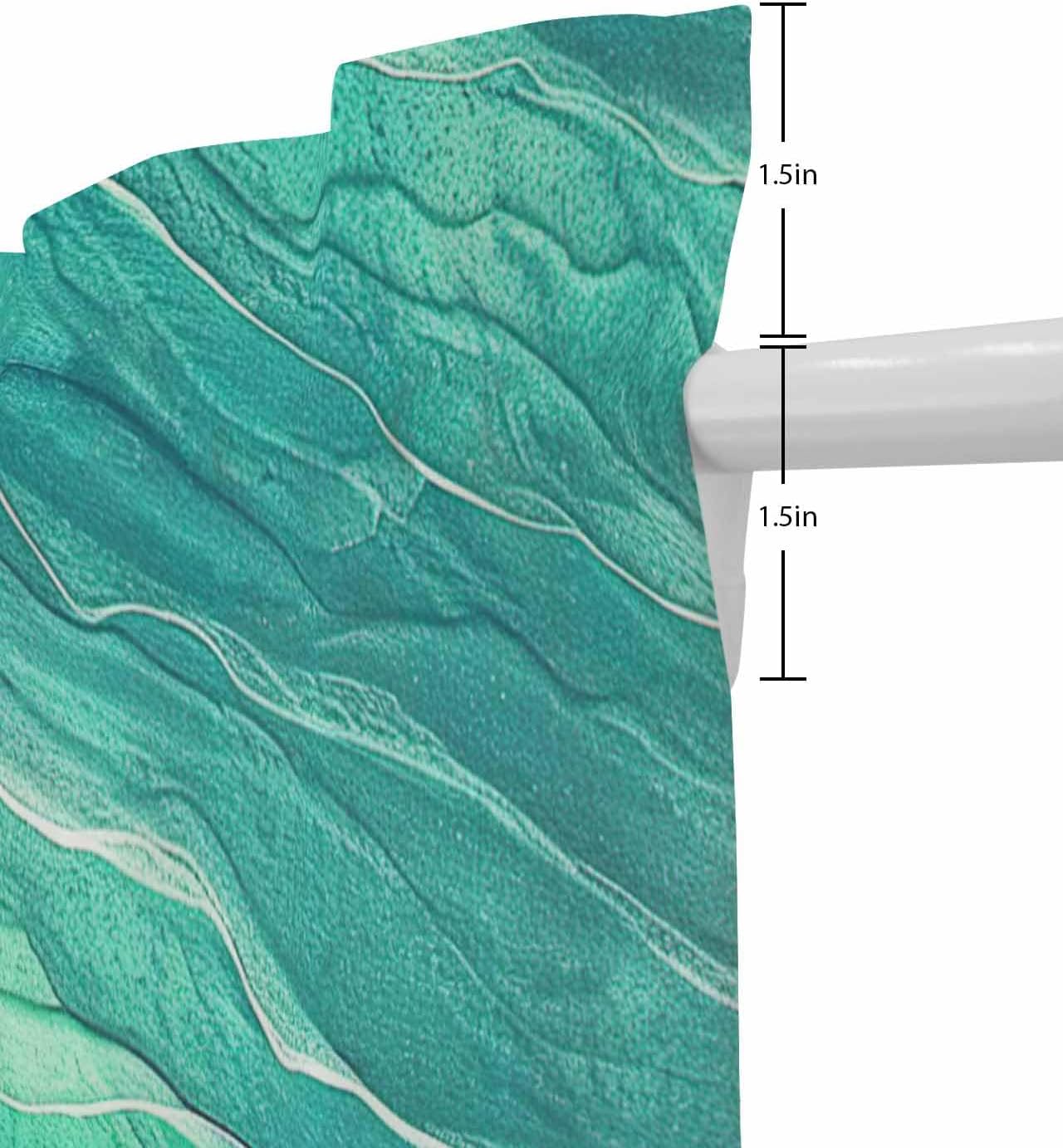 Green Coastal French Door Curtain with Tieback
