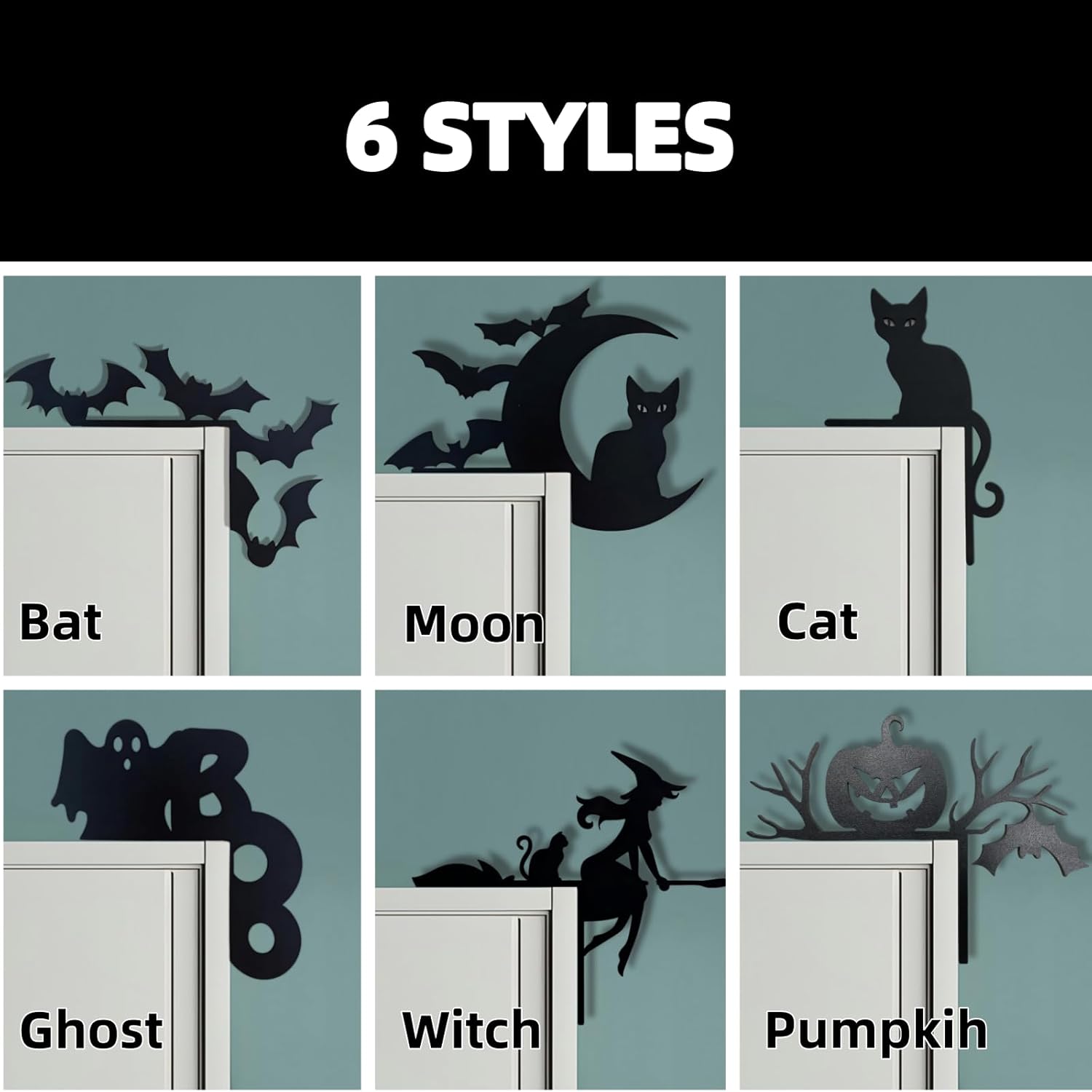 Halloween Door Topper with Spider and Witch