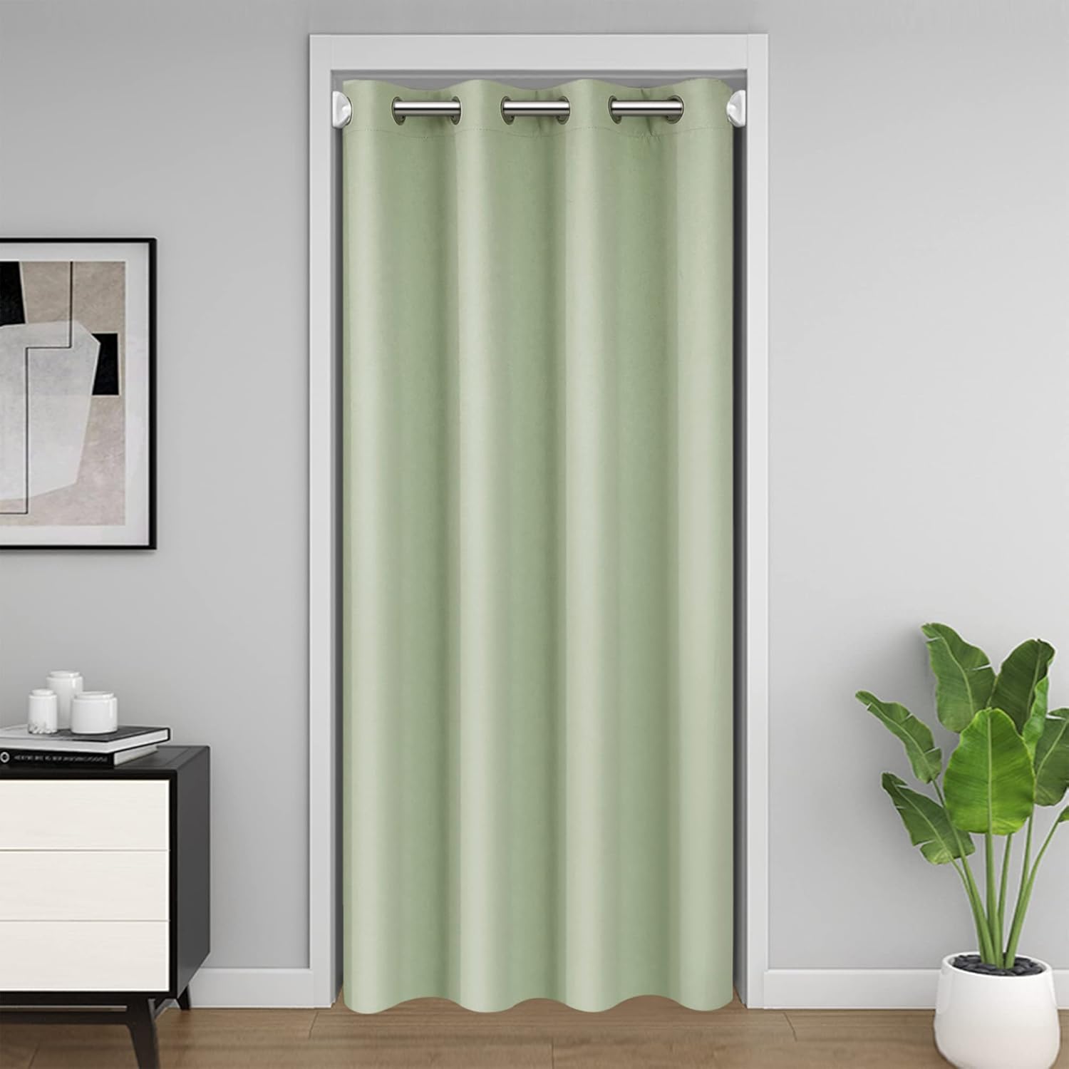 Door Curtain for Privacy Room Divider 80 Inch Blackout Grommet Top