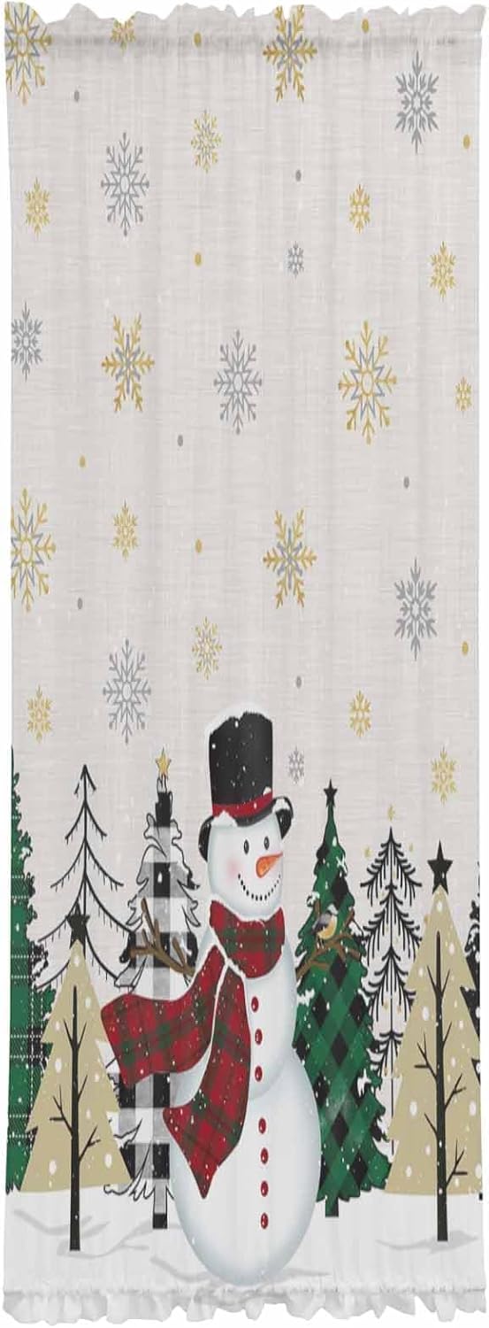 PANJINEXT Door Curtains 54x72 Sheer Thermal Insulated Rod Pocket Panel with Tiebacks
