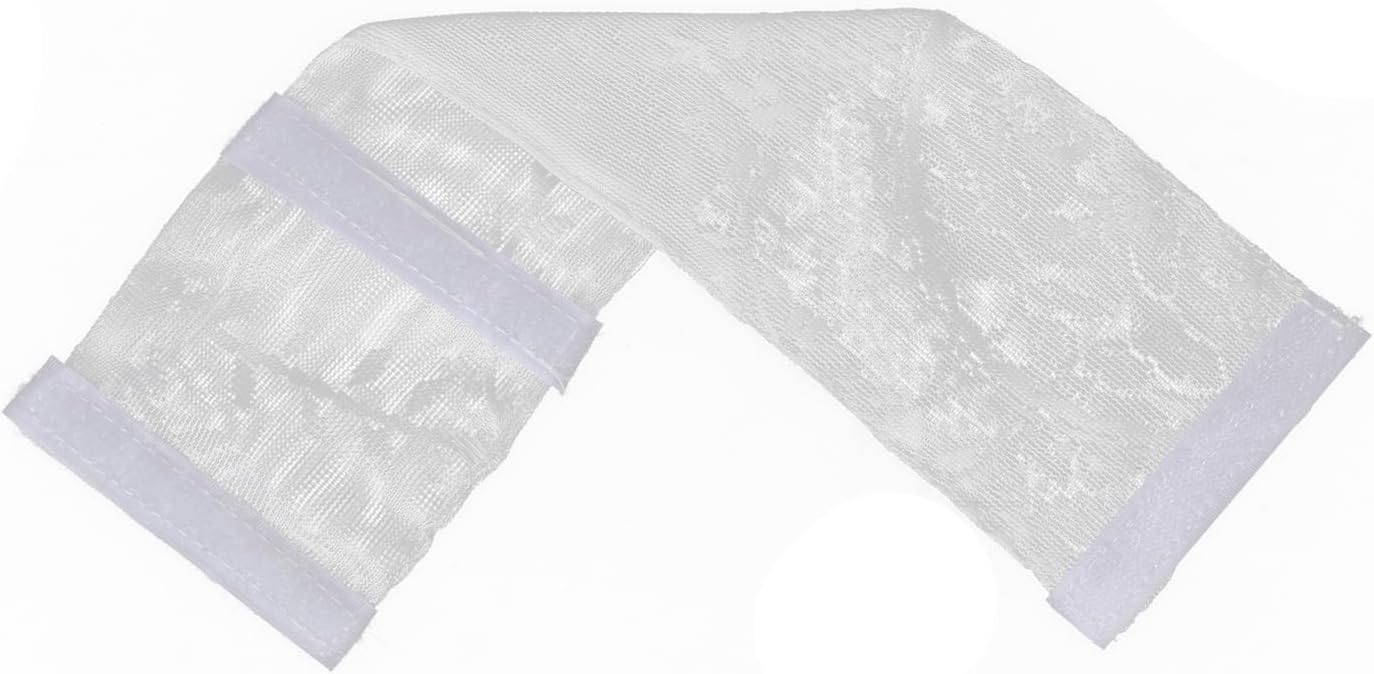 Lace French Door Curtain 25x72 Inch Rose Pattern White
