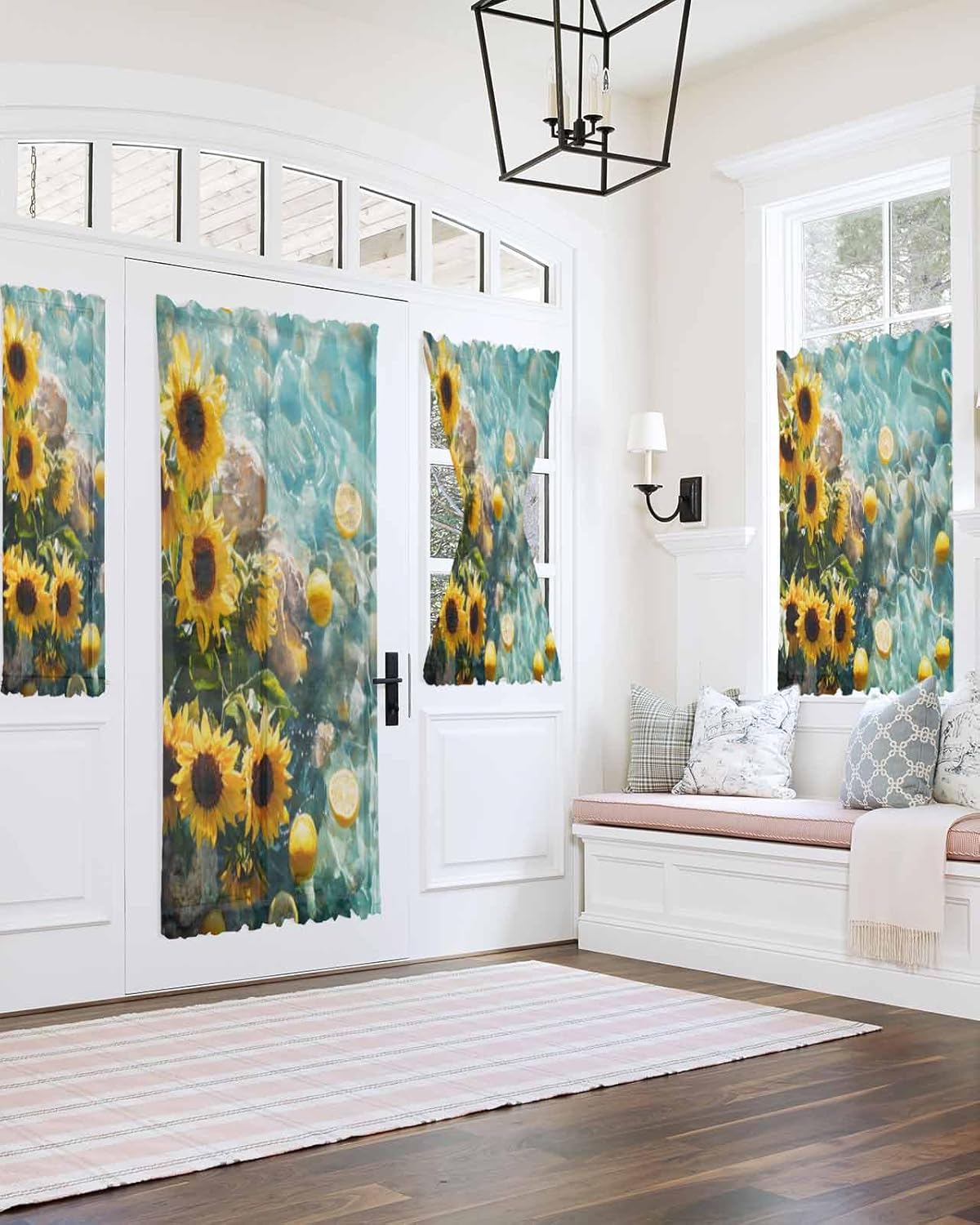 Sunflower Lemon French Door Curtain Panels