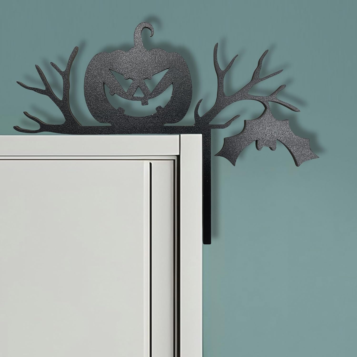 Halloween Door Topper with Spider and Witch