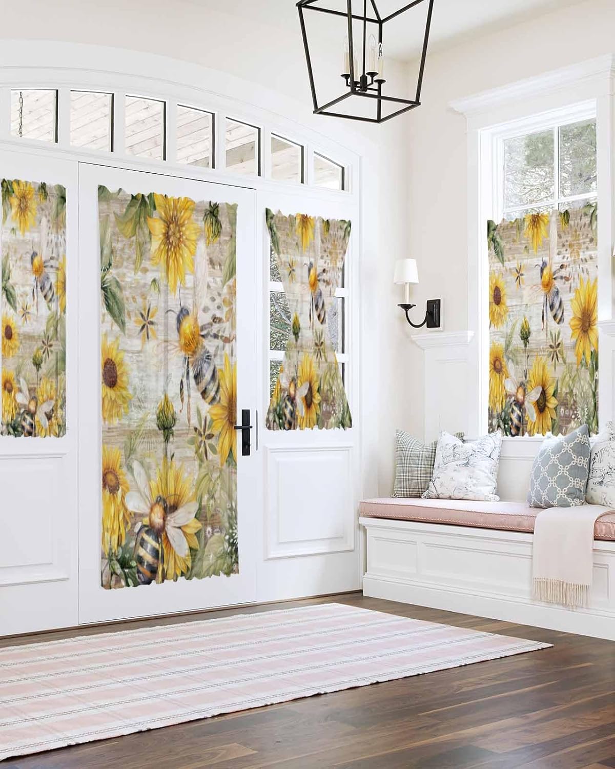 French Door Curtain with Rod Pocket and Tieback 1