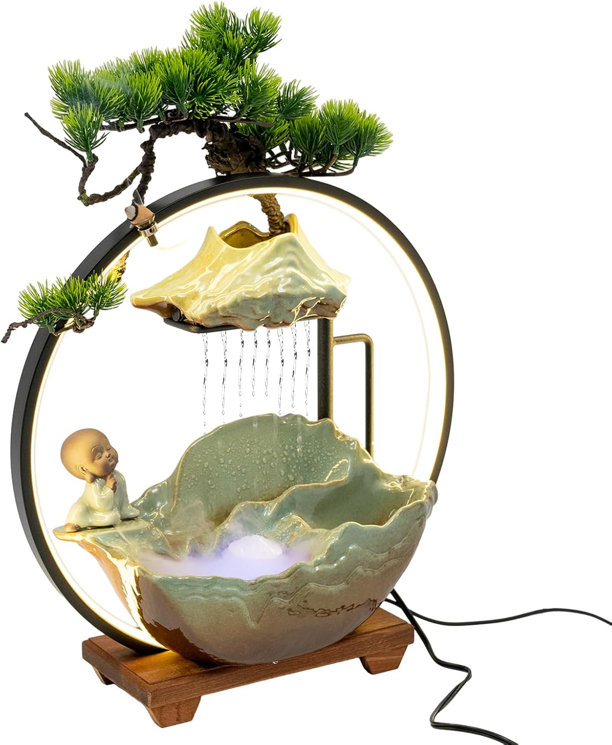 Modern LED Incense Burner Fountain 157X47X163 Inch Desk Water Feature