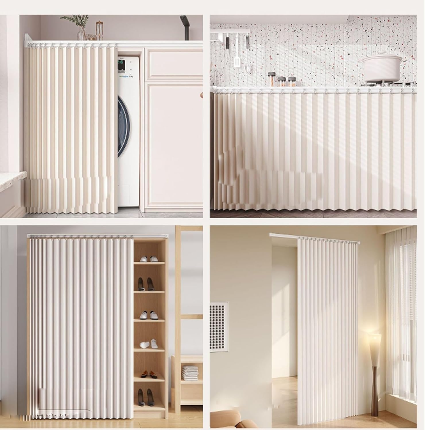 Privacy Cabinet Curtain with Accordion Pleats 150x250cm