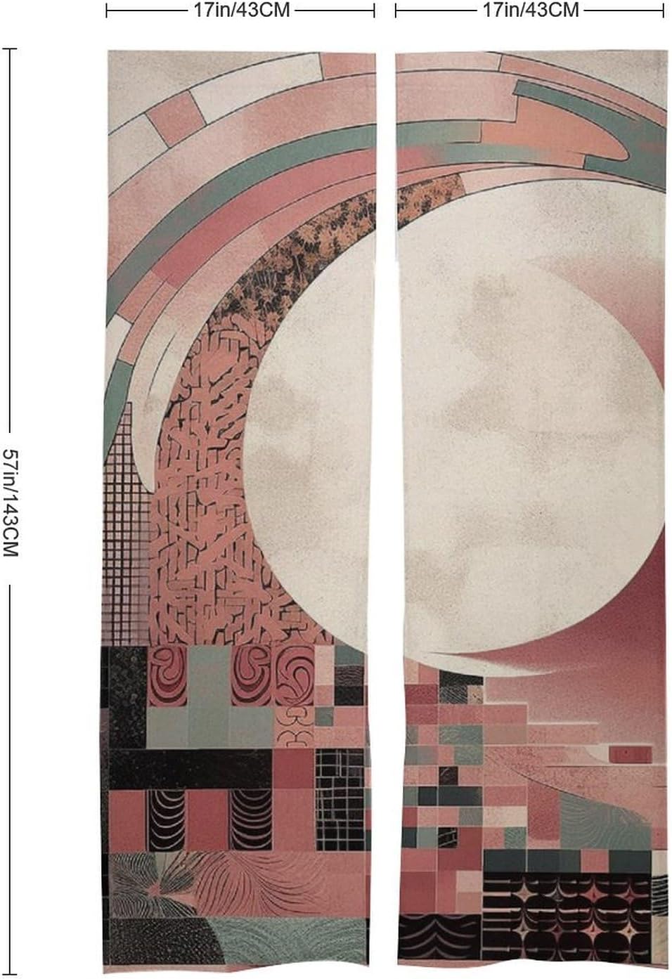 Japanese Noren Puzzle Printed Door Curtain 34x57 Inch Panel