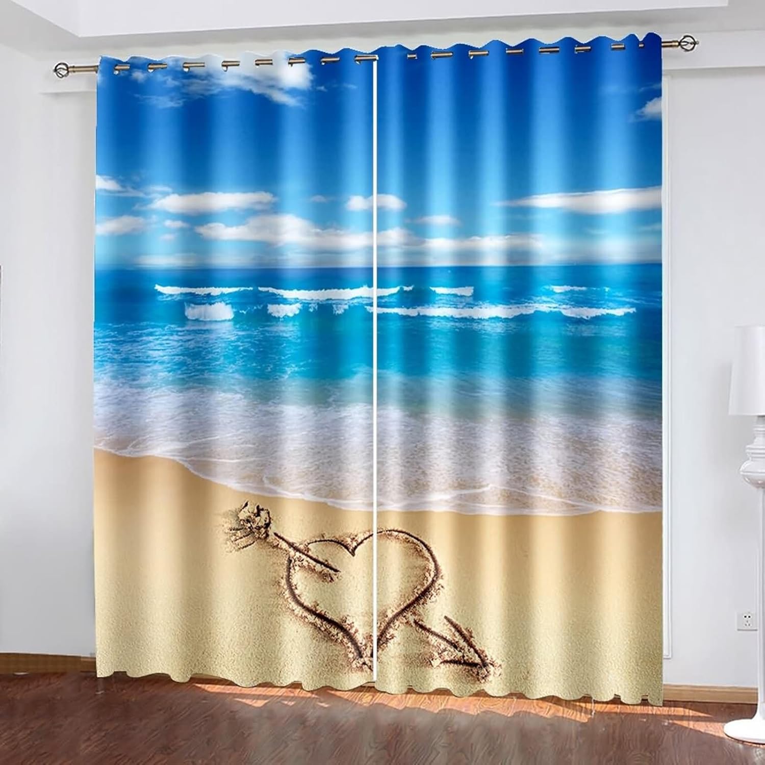 Homxi 2 Panel Blackout Curtains for Living Room