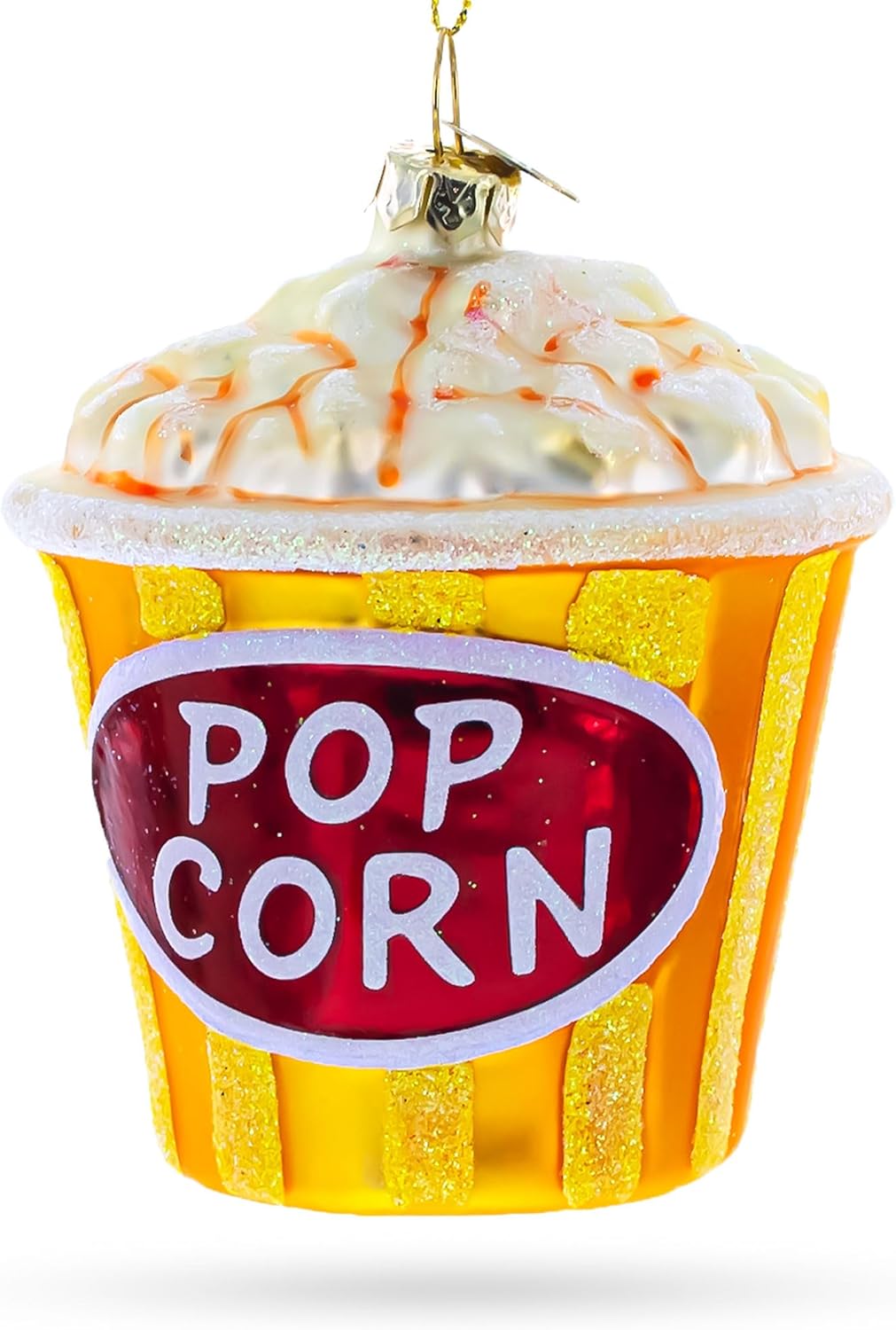Popcorn Cup Blown Glass Christmas Ornament