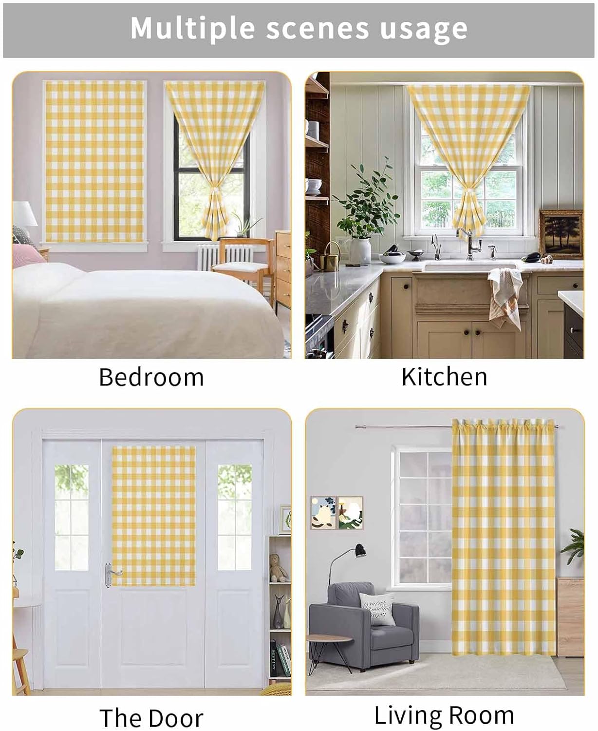 Self Adhesive Portable Curtains for Windows and Doors