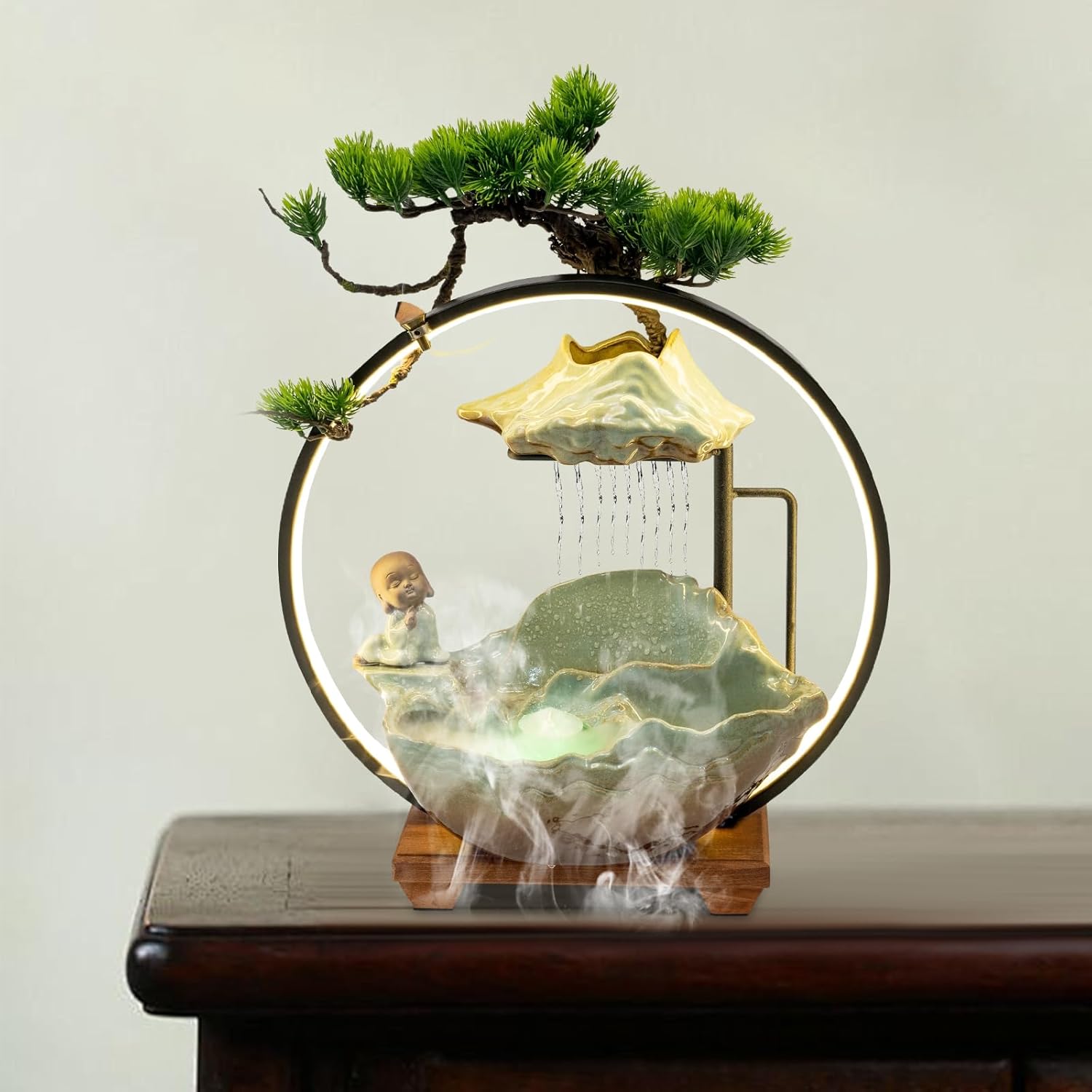 Modern LED Incense Burner Fountain 157X47X163 Inch Desk Water Feature