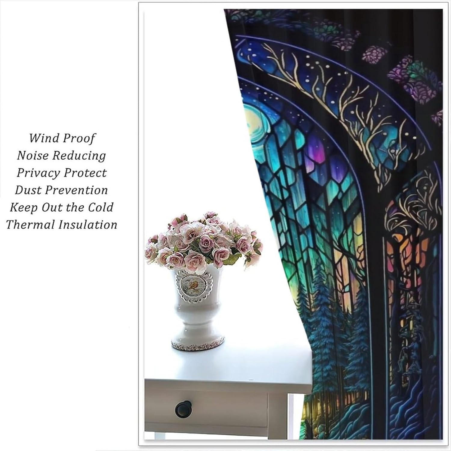 Fantasy Forest Blackout Curtain 2 Panels 42x45 Inch
