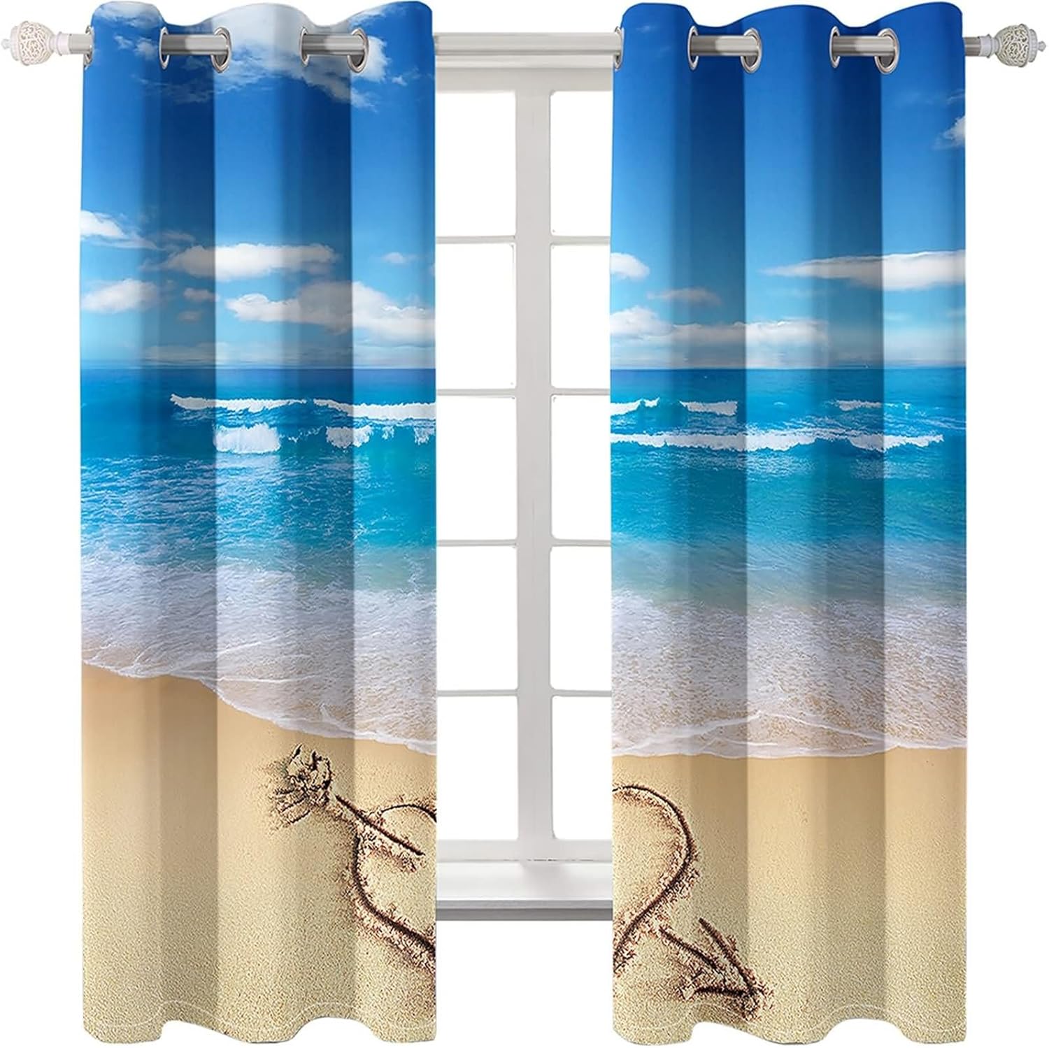 Homxi 2 Panel Blackout Curtains for Living Room