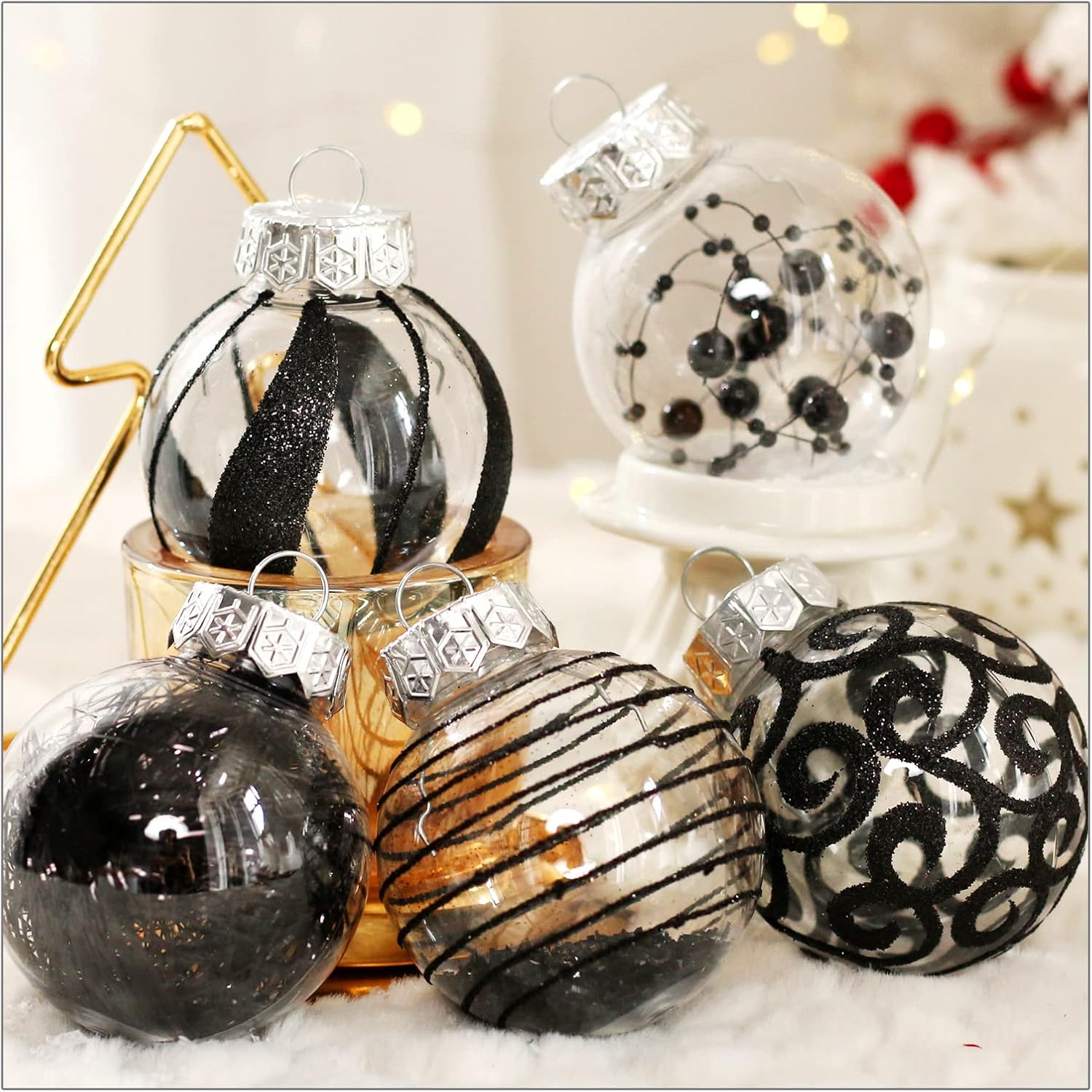 BSTCRAFT 30pcs Clear Christmas Ornaments Set