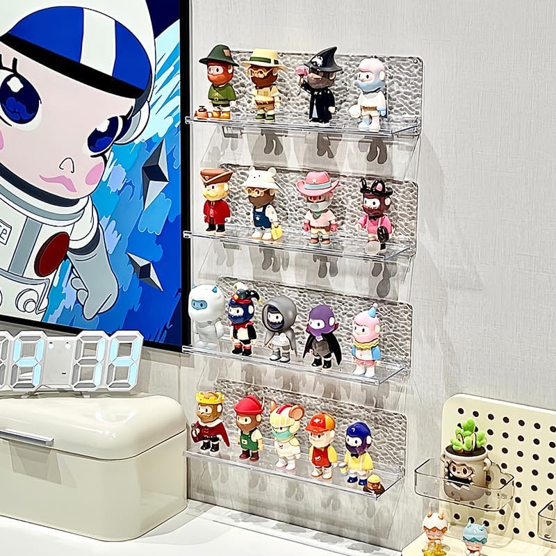Gonice 4 Pack Clear Floating Wall Shelf for Funko POP Figures