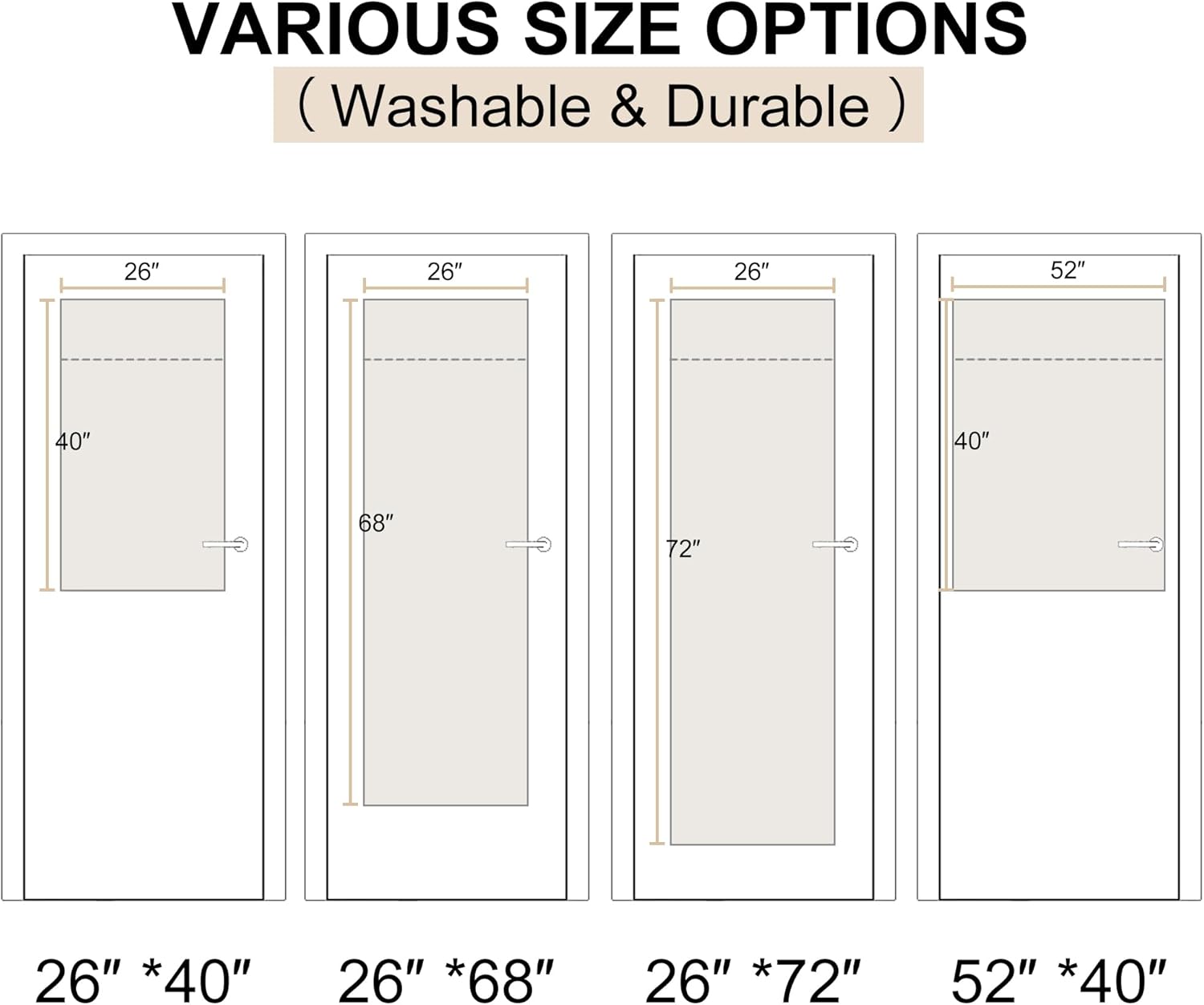 Hiasan Room Darkening Linen Door Curtain Panel