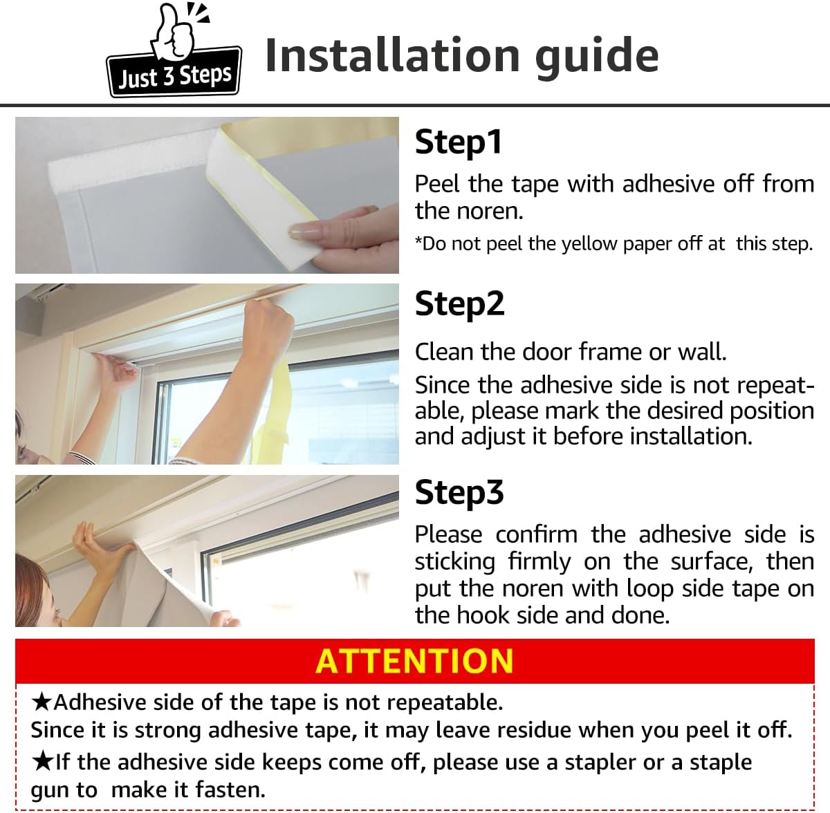Thermal Insulated Noren Door Curtain for Privacy and Light Blocking