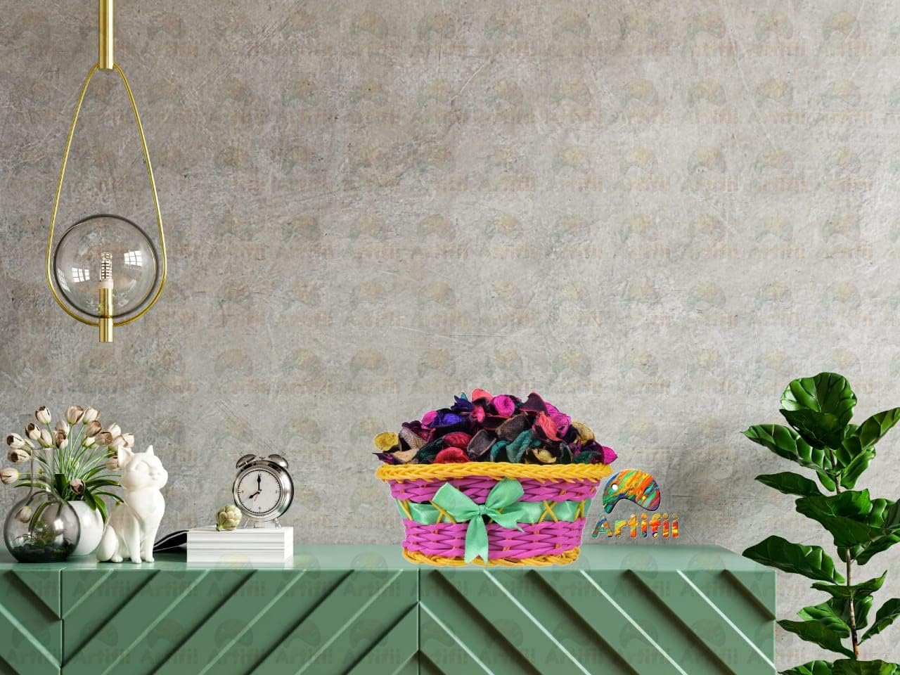 Artifii Potpourri Flowers Leaves Decor Pink