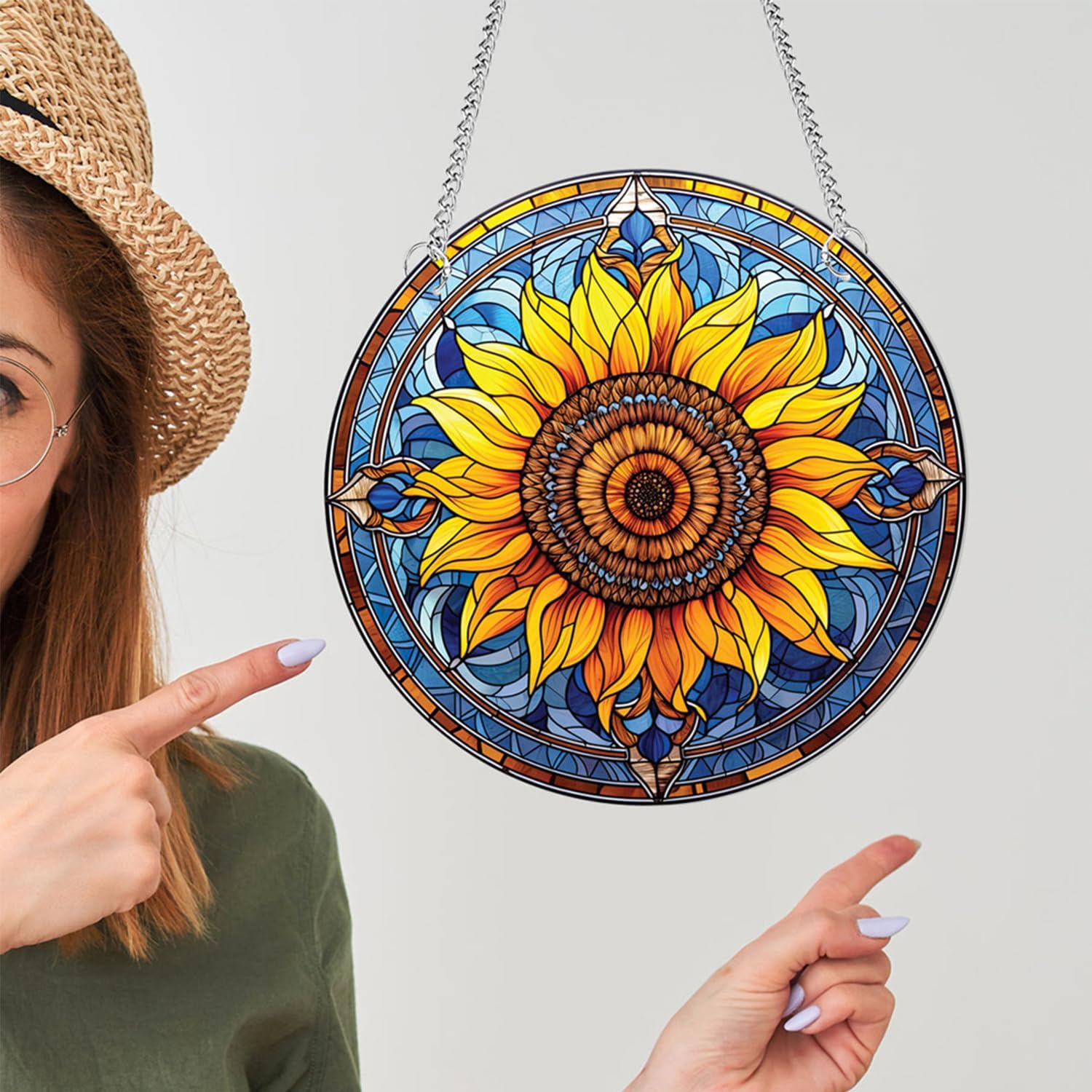1 pcs Sunflower Acrylic Wall Hanging Decor