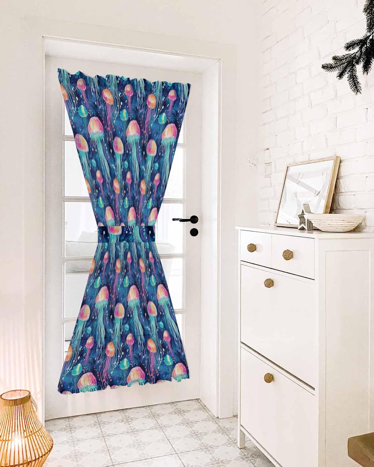 Ocean Jellyfish French Door Curtain 54x72