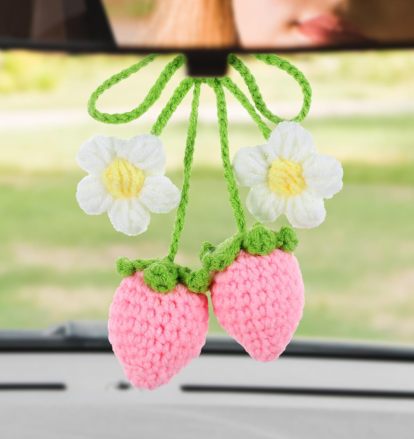 Strawberry Decor Car 2-Pack - Cute Aesthetic Hanging Ornaments