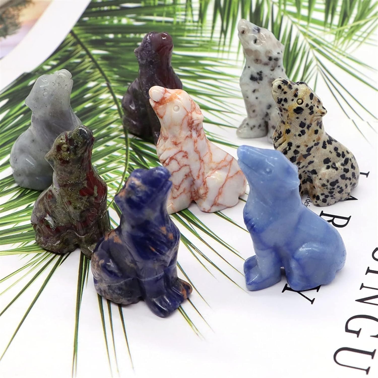1PC 50MM Wolf Statue Crystal Home Decor