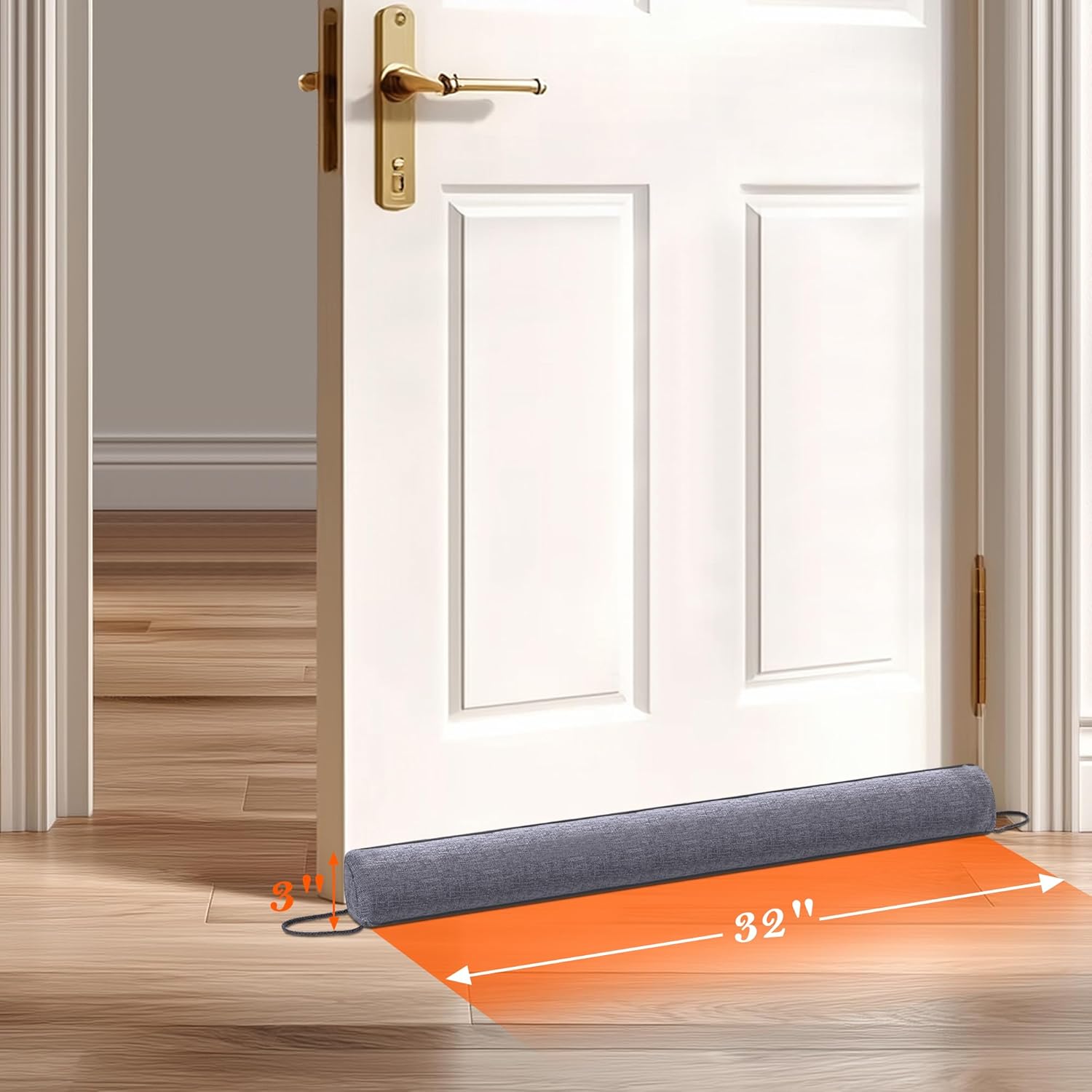 Sunolga 32 Inch Heavy Duty Door Draft Stopper Gray