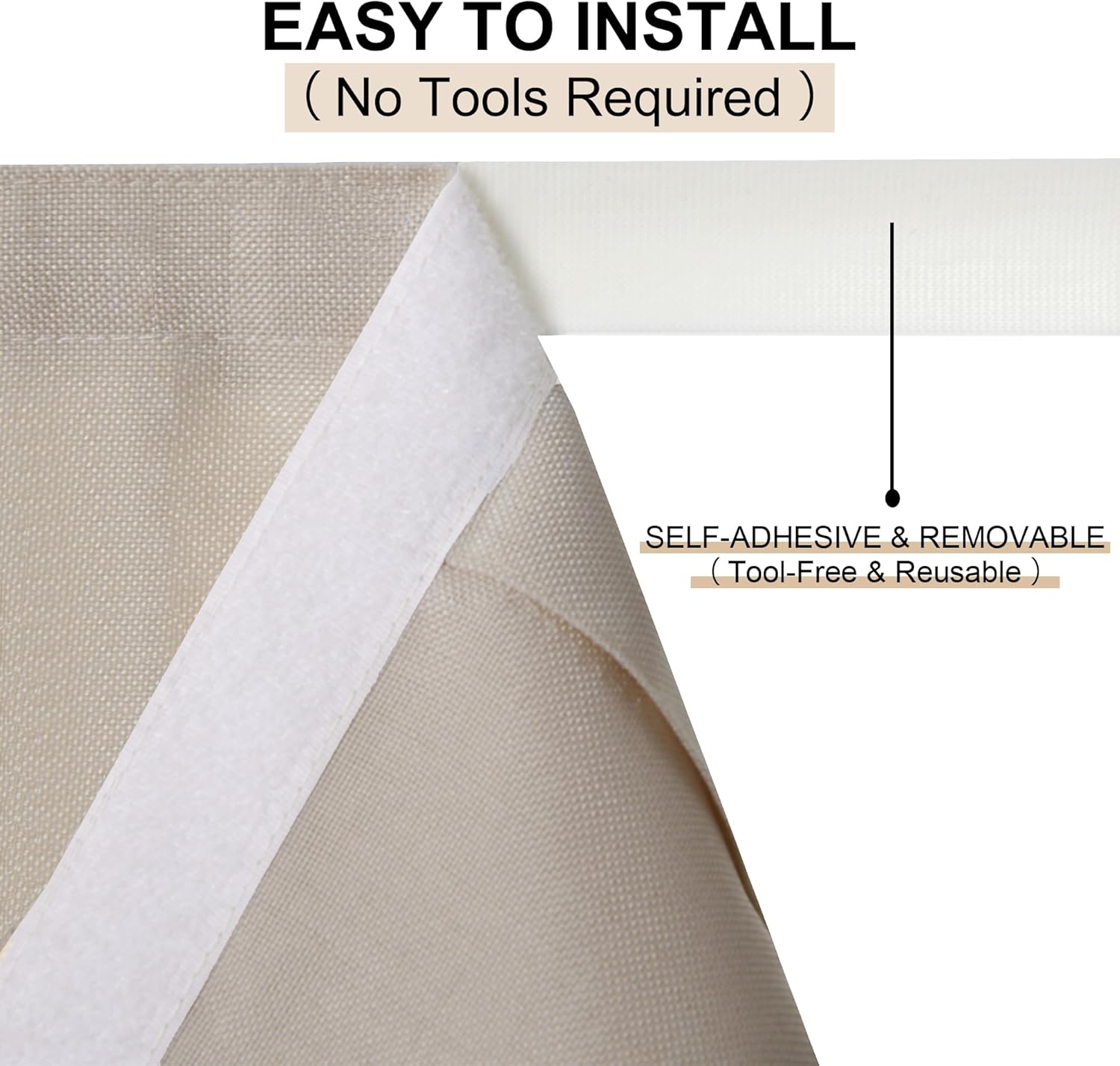 Hiasan Room Darkening Linen Door Curtain Panel