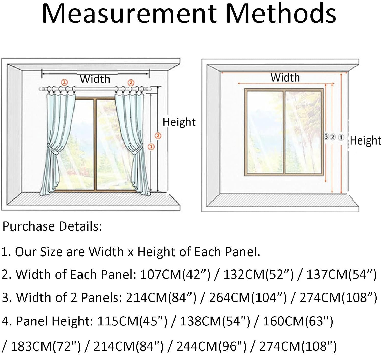 Homxi Seawater Blue Blackout Curtains 2 Panels